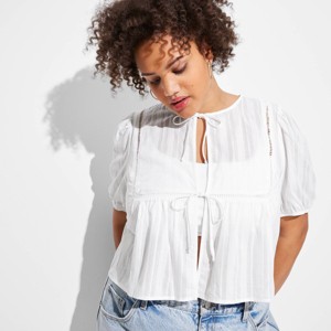 Women's Puff Sleeve Flyaway Blouse - Wild Fable™ - 1 of 3