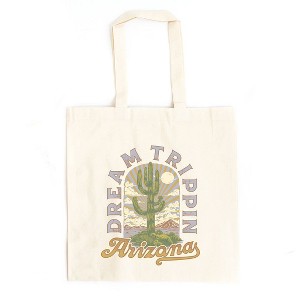 City Creek Prints Dream Trippin Arizona Canvas Tote Bag - 15x16 - Natural - 1 of 2