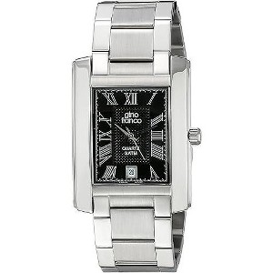 Gino Franco Men's Rectangular Stainless Steel Bracelet Watch - 1 of 2