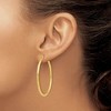 Black Bow Jewelry 2mm 10k Yellow Gold Textured Round Hoop Earrings, 41mm (1 5/8 Inch) - 3 of 4