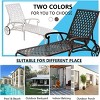 Vintage 5-Level All-weather Cross Weave Chaise Lounge Chairs,1pcs Patio Reclining Chair With Adjustable Foot Pads -Maison Boucle - 2 of 4