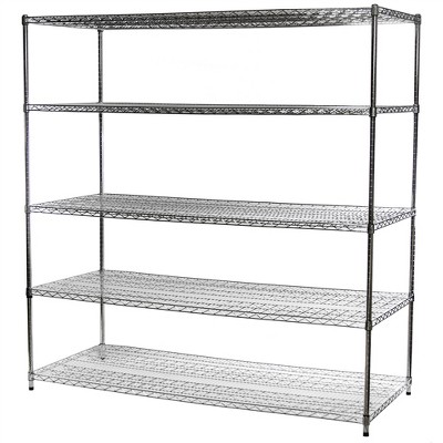 Shelving.com Chrome Wire Shelving with 5 Tier Shelves -