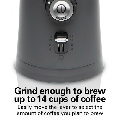 Hamilton Beach Gray Electric Coffee Grinder with Adjustable Grind