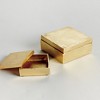 Plum & Post Cressida Lidded Boxes, Set of 2 - Gold Aluminum Storage - 3 of 4