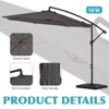 Hyleory Beeram 10FT Round Cantilever Umbrella with Counterweight - 4 of 4