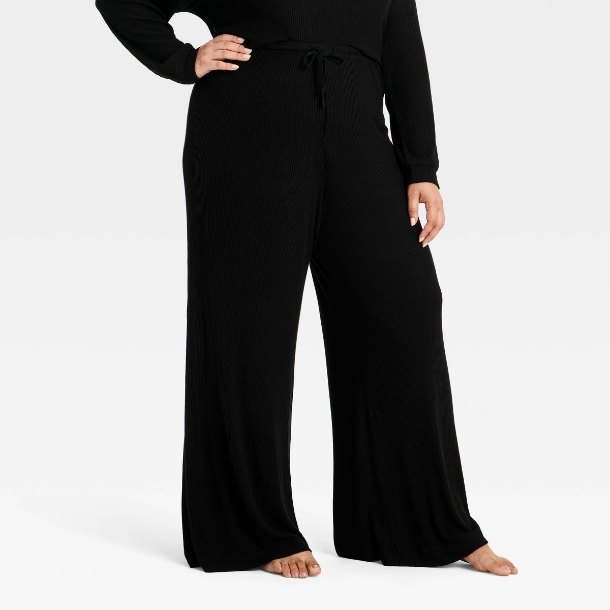 Women's Cozy Ribbed Wide Leg Pants - Auden™