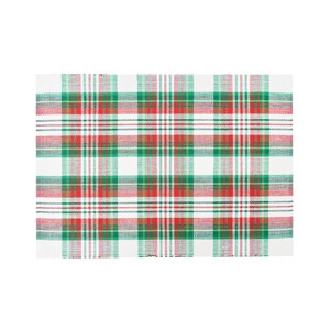 C&F Home Carter Christmas Red and Green Plaid Placemat Set of 6 - 1 of 4