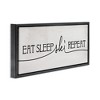 Stupell Industries Eat Sleep Ski Repeat Phrase Floating Frame Canvas Art - 2 of 4