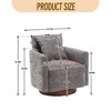 NicBex Chenille Accent Chair,Upholstered Living Room Chairs with Curved Backrest and Wooden Base,Modern Armchair,Accent Chairs for Living Room - 3 of 4