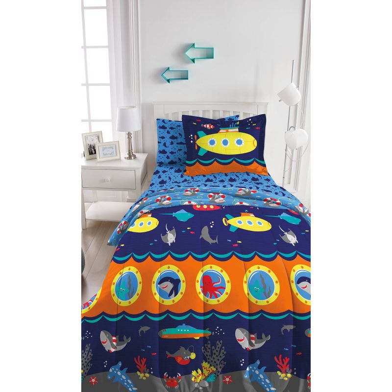 Full Submarine Kids&#39; Bed in a Bag Navy - Dream Factory, 3 of 8