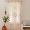 Aoibox Handmade Ivory Macrame Curtain 35" W x 74" L, Boho Style for Bedroom, Living Room, Doorway, Wedding Backdrop, Wall Hanging - 2 of 4