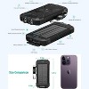 Link Solar Charger Power Bank, Real Rated 10,000mAh Portable Wireless Charger USB C Input/Output for Cell Phones, External Battery Pack Flashlight - 4 of 4
