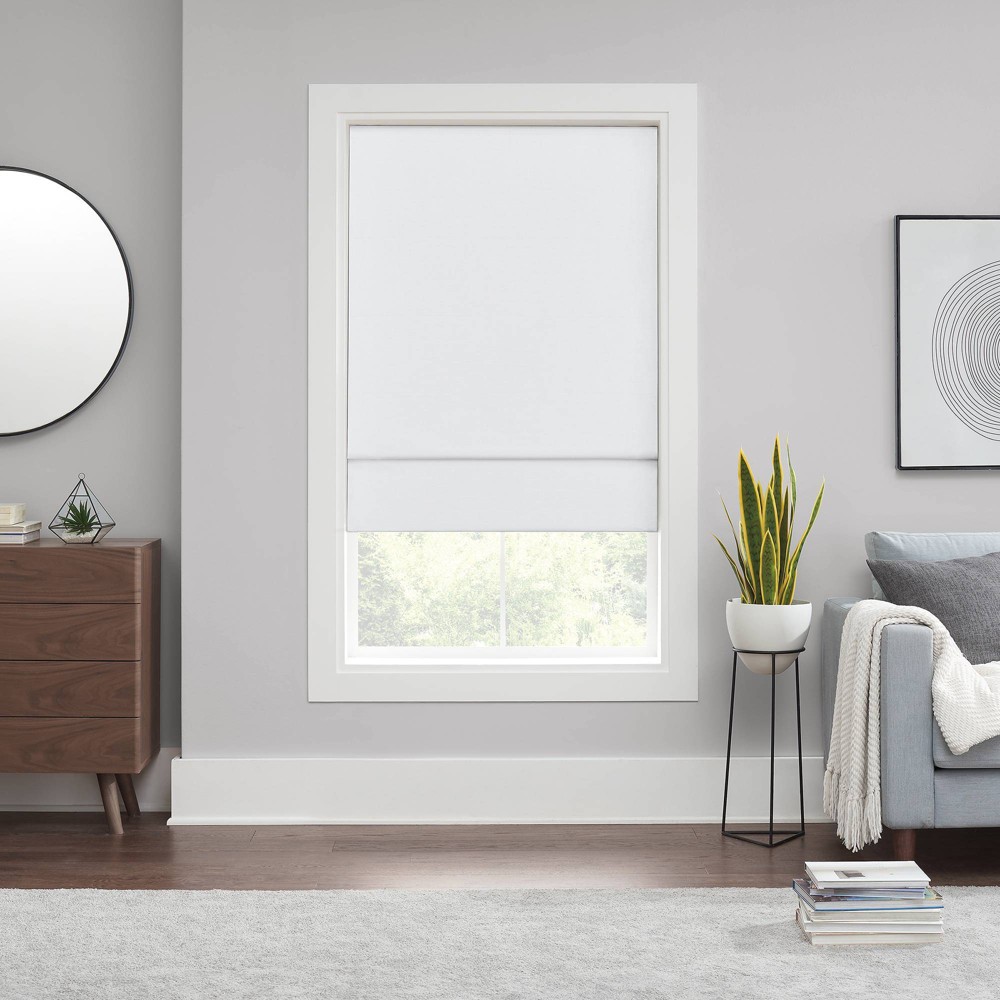 Photos - Blinds Eclipse 64"x31" Kylie 100 Total Blackout Cordless Roman Blind and Shade White - Ec 