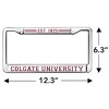 Colgate University School Logo Full Size Standard License Plate Metal Frame - 4 of 4