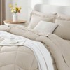 Queen Bed in a Bag, 7 - Piece Beige Comforter Set with Down Alternative, Sheets, Pillowcases Shams - 3 of 4