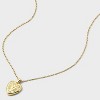 14K Gold Dipped Heart Charm Initial Necklace - A New Day™ Gold - 4 of 4