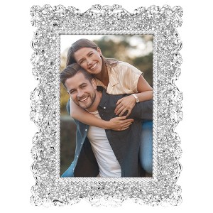 REGALWOVEN Shiny Clear Glass Vintage Velvet Panel Back Picture Frame - 1 of 4