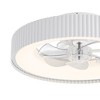 Airsurfer 19-In Matte White Cage Flush Mount Ceiling Fan with Color-Changing LED Light, 7 Clear Blades, Remote Included, Low Profile Design - 3 of 4