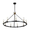 Artcraft Lighting Notting Hill 9 - Light Chandelier in  Black/Brushed Brass - 3 of 4