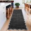 Washable Scalloped Area Rug, Soft Non-Slip Large Area Carpet for Bedroom, Living Room, Dining Room, Nursery, Modern Farmhouse Style - 2 of 4