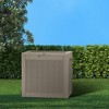 Gulches 30GAL Outdoor Storage Box - Rattan Effect, Durable Polypropylene, Weather-Resistant & Stylish Design,Light Brown - 2 of 4