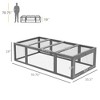 Skyzone Natural Fir Wood Small Animal Hutch with Large Outdoor Run, Lockable Top & Side Doors for - 4 of 4