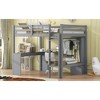 Full Size Loft Bed with L-shaped Desk, Wardrobe and Storage Shelves - 4 of 4