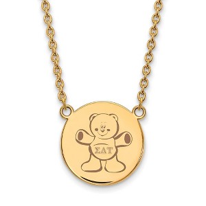 Black Bow Jewelry 14k Yellow Gold Plated Sterling Silver Sigma Delta Tau Greek Life Necklace 18 Inch - 1 of 4
