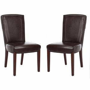 Ken Leather Side Chair (Set of 2) - HUD8200 - Safavieh Couture - 1 of 4