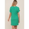 Pinkblush Green Ribbed Front Pocket Dolman Short Sleeve Maternity Dress - 3 of 4