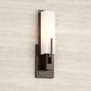 Possini Euro Design Midtown Modern Wall Light Sconce Bronze Hardwire 4 1/2" Fixture Opal White Glass Shade for Bedroom Bathroom Vanity Reading House - 2 of 4