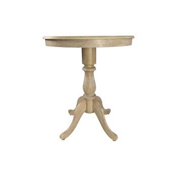 Salem Round Pedestal Bar Table Natural Driftwood - Carolina Chair & Table