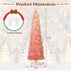 6ft Pink Pencil Christmas Tree, 392 Snow-Flocked Tips, 140 Warm White LEDs (8 Modes) w/ Flame-Resistant PVC - 2 of 4