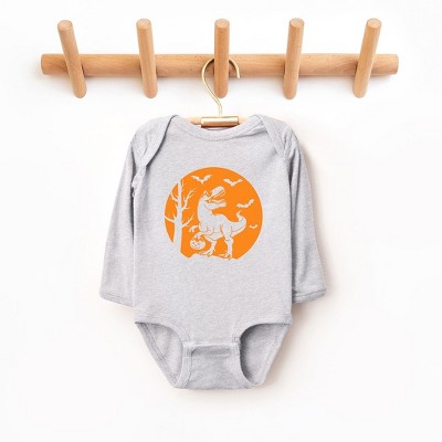 The Juniper Shop Dinosaur Moon Baby Long Sleeve Bodysuit