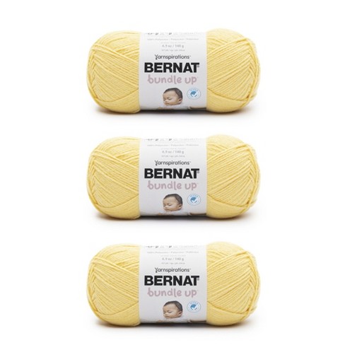Bernat Bundle Up Duckling Yarn - 3 Pack of 141g/5oz - Polyester - 4 Medium  (Worsted) - 267 Yards - Knitting/Crochet