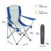 KingCamp Lightweight Folding Outdoor Lounge Chair with Cupholder and Adjustable Armrests for Camping, Sporting Events, or Tailgating - 3 of 4