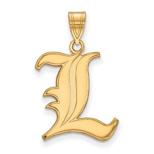 Black Bow Jewelry 14k Yellow Gold Louisville Cardinals NCAA Large Pendant - 1 of 3