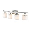 Chloe Lighting Aaliyah Contemporary 4 Light Brushed Nickel Bath Vanity Light Opal White Glass 32" Wide - 2 of 4
