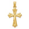 Black Bow Jewelry 14k Yellow Gold Hollow Reversible 3D Crucifix Cross Pendant, 16 x 30mm - 3 of 4