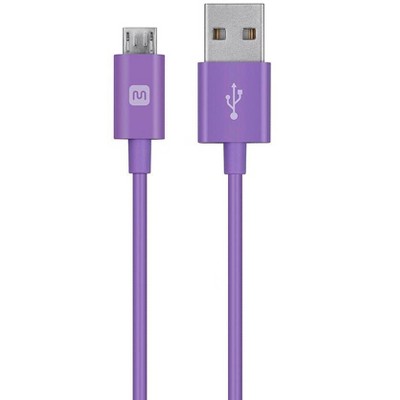 Monoprice USB Type-A to Micro Type-B Cable - 6 Feet - Purple | 2.4A, 22/30AWG - Select Series