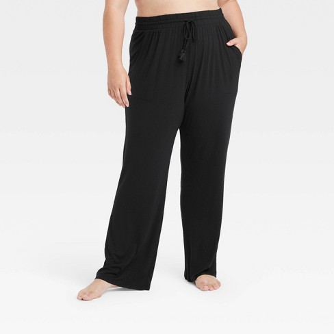 Women's Plus Size Beautifully Soft Pajama Pants Stars Above Black  1X