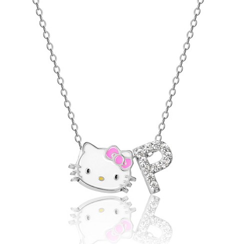 Hello Kitty 10K Yellow Gold Necklace With Enamel Bow