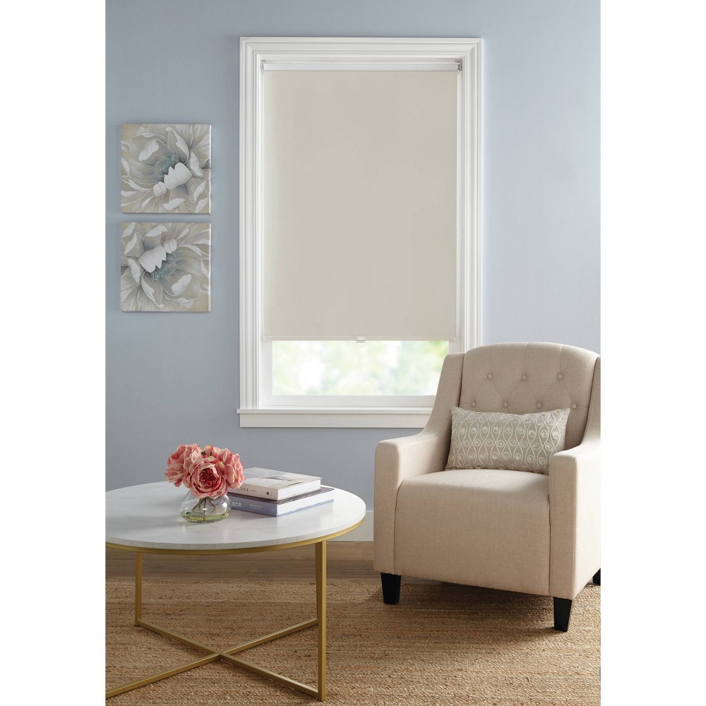 Photos - Blinds 27"x72" Lumi Home Furnishings Blackout Roller Window Shade with Slow Relea