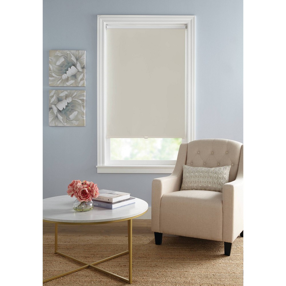 Lumi Home Blackout Roller Window Shade with Slow Release System Gray 34 Inch Wide X 72 inch Length