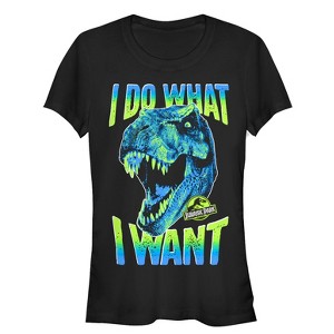 Juniors Womens Jurassic Park T. Rex Do What I Want T-Shirt - 1 of 3