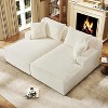 Aukfa 78" Oversized White Chaise Lounge Chair- Boneless Sofa Bed with 4 Pillows – Comfy Cloud Couch for Living Room - 2 of 4