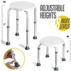 Shower Chair Set of 5 with Suction Grab Bar & Suction Cup Shower Head Holder, Back Scrubber & Additional Sponge - MedicalKingUsa - 3 of 4