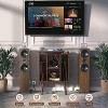 Aheaplus Record Player Stand with Power Outlet, Vinyl Stand with 4 Storage Compartments - 4 of 4