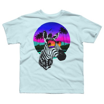 Boy's Design By Humans Summer Zebra By clingcling T-Shirt