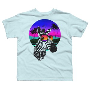 Boy's Design By Humans Summer Zebra By clingcling T-Shirt - 1 of 3